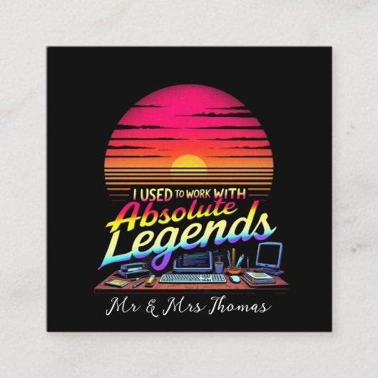 絶対伝説を扱うのに使った作品 スクエア名刺 (正面)