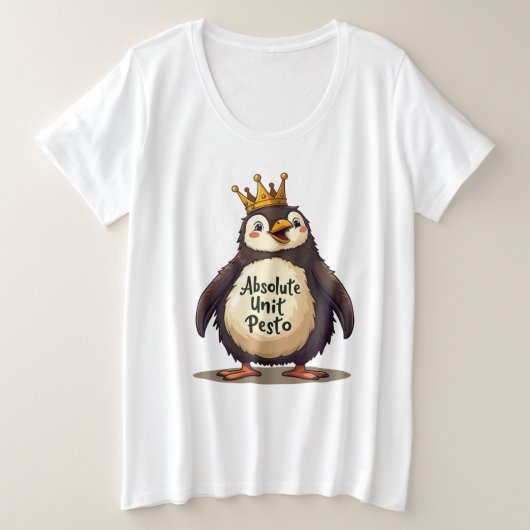 絶対単位ペスト – キングペンギン プラスサイズTシャツ (デザイン正面)