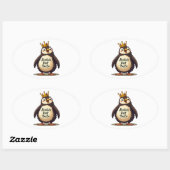 絶対単位ペスト – キングペンギン 楕円形シール (シート)