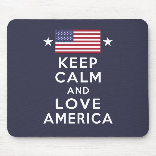 絶対忘れに！保Calm and Love America マウスパッド (正面)