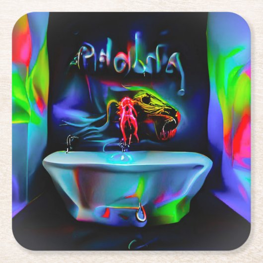 絶対恐怖症2 スクエアペーパーコースター (正面)