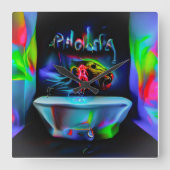 絶対恐怖症2 スクエア壁時計 (正面)