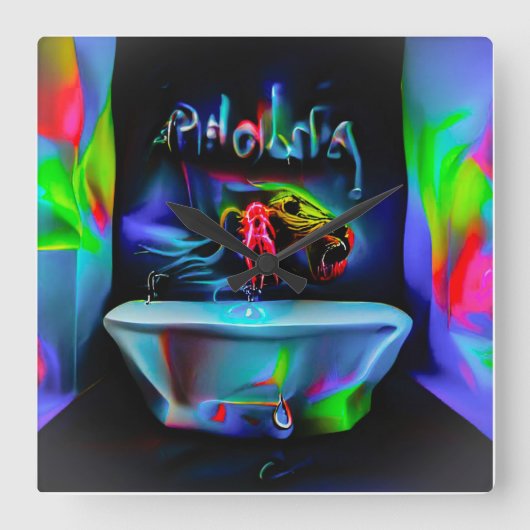 絶対恐怖症2 スクエア壁時計 (正面)