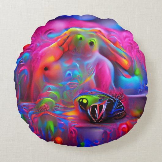 絶対恐怖症 ラウンドクッション (正面)