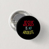 絶対的なキリスト教の信仰の引用句 JESUS 缶バッジ (正面&裏面)