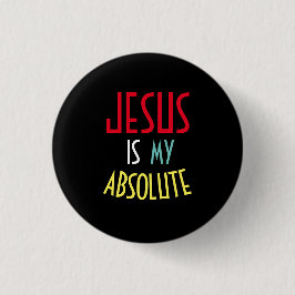 絶対的なキリスト教の信仰の引用句 JESUS 缶バッジ