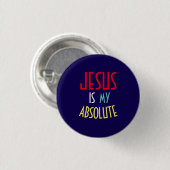 絶対的なキリスト教信仰の引用句 JESUS 缶バッジ (正面&裏面)
