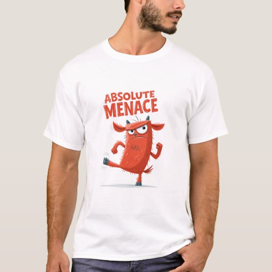 絶対的な脅威 面白い混沌としたヤギ キャラクター ギフト Tシャツ (正面)