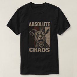 絶対的混乱!鳴き叫ぶヤギの面白いレトロデザイン Tシャツ