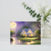 絶対素晴らしに魔法の満月の水色 ポストカード (スタンド正面)