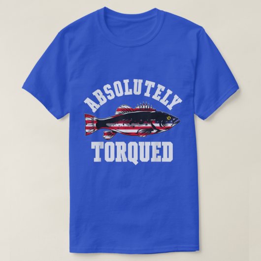 絶対魚魚USA魚おもしろい魚釣り Tシャツ (デザイン正面)