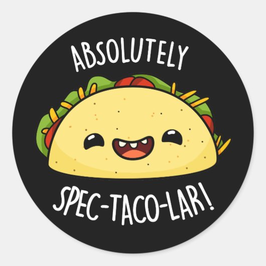 絶対Spec-Taco-LarタコおもしろいプンダークBG ラウンドシール (正面)