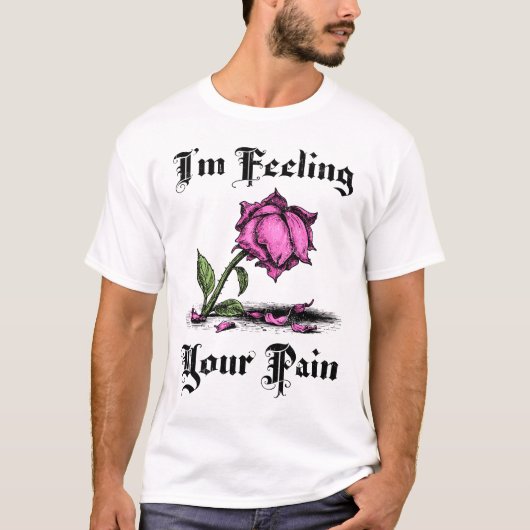 絶望のピンクのバラ Tシャツ (正面)