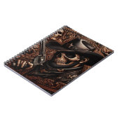 絶望の死:カウボーイハットの銃を振り回すスカル ノートブック (左側)