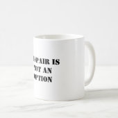 絶望は選択肢ではない信仰引用文ホワイトマグ コーヒーマグカップ (正面右)