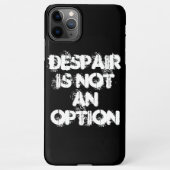 絶望は選択肢ではない白黒信仰引用文 iPhoneケース (裏面)