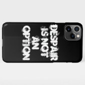 絶望は選択肢ではない白黒信仰引用文 iPhoneケース (裏面横)