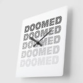 絶望的なスローお尻 スクエア壁時計 (傾斜)