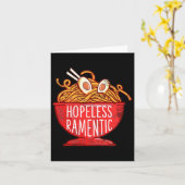 絶望的なラメンティック日本ラーメン noodles ポケットグラフィック カード (黄色い花)