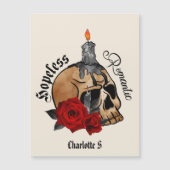 絶望的なロマンチック – ゴシックスカル、レッドローズ (正面)