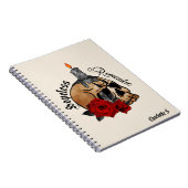 絶望的なロマンチック – ゴシックスカル、レッドローズ ノートブック (右側)