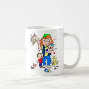 絶望的な出無精のお母さんのマグ コーヒーマグカップ