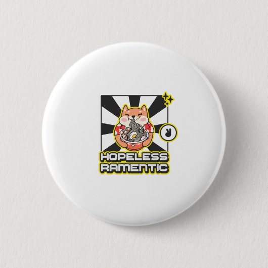 絶望的なramentic 缶バッジ (正面)