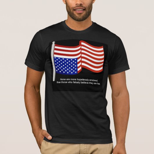 絶望的に奴隷にされた黒 Tシャツ (正面)
