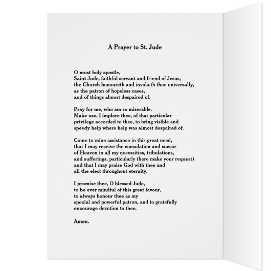 絶望的の宗教St.ジュードの祈りの言葉の守護聖人 (内側 (左))