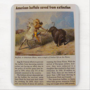 絶滅から救われたアメリカバイソン 1902年 マウスパッド