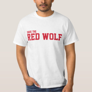 絶滅から野生のアメリカアカオオカミを救って下さい Tシャツ