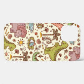 絶滅した動物。先史時代の爬虫類。かわいいカートー Case-Mate iPhoneケース (裏面 (横))