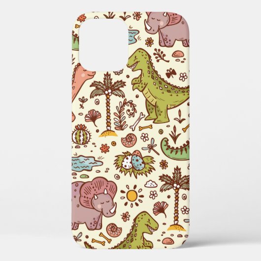 絶滅した動物。先史時代の爬虫類。かわいいカートー Case-Mate iPhoneケース (裏面)