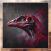 絶滅した恐竜の頭部のアートワーク1ウィンドウ ウィンドウサイン (シート2)