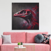 絶滅した恐竜の頭部 キャンバスプリント (インサイチュ (リビング))