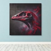 絶滅した恐竜の頭部 キャンバスプリント (インサイチュ (ウッドフロア))