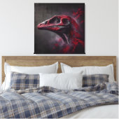 絶滅した恐竜の頭部 キャンバスプリント (インサイチュ (寝室))