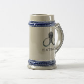 絶滅した羊毛マンモス化石ヘッドバージョン1 ビールジョッキ (正面右)