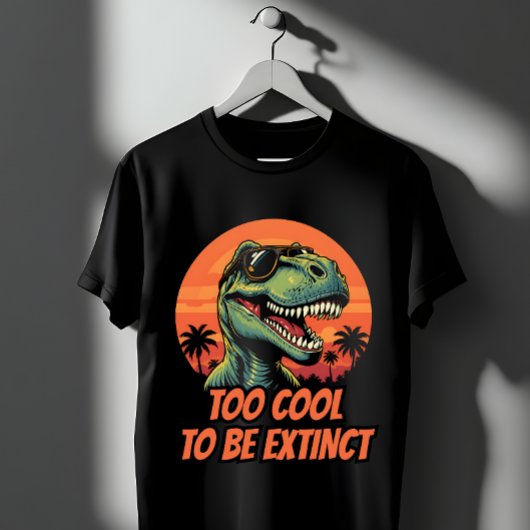 絶滅するにはカッコよすぎる!面白いティラノサウルス Tシャツ