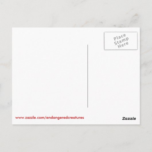 絶滅の危機に瀕したアポップ・アートのフリカ象のTシャツ ポストカード (裏面)