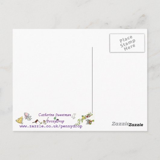 絶滅の危機に瀕した動物の木星地球スケッチ芸術 ポストカード (裏面)