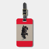 絶滅の危機に瀕した動物 – アフリカのRHINO – 赤い荷札 ラゲッジタグ (正面縦)