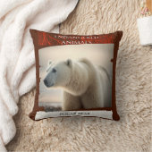 絶滅の危機に瀕した動物 – シロクマ クッション (ブランケット)