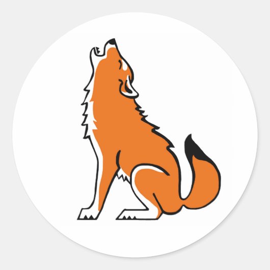 絶滅の危機に瀕した動物 – ハウリングWOLF – 野生動物 – アメリカ ラウンドシール (正面)