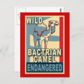 絶滅の危機に瀕した野生のバクトリアポップ・アートのンラクメルアートTシャツ ポストカード (正面/裏面)