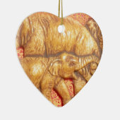 絶滅の危機に瀕しているアフリカゾウ セラミックオーナメント (右)