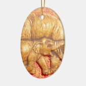 絶滅の危機に瀕しているアフリカゾウ セラミックオーナメント (左)