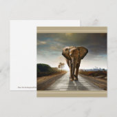 絶滅の危機に瀕するゾウを救おう！高精細プリントカード (正面/裏面)