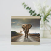 絶滅の危機に瀕するゾウを救おう！高精細プリントカード (スタンド正面)