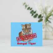 絶滅の危機に瀕するベンガルトラ商品 ポストカード (スタンド正面)